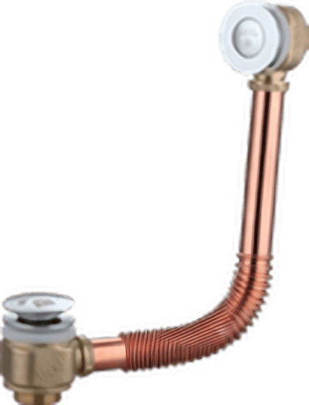 Brass Pop-Up Jacuzzi Extensible Siphon With Overflow Ã-Flex